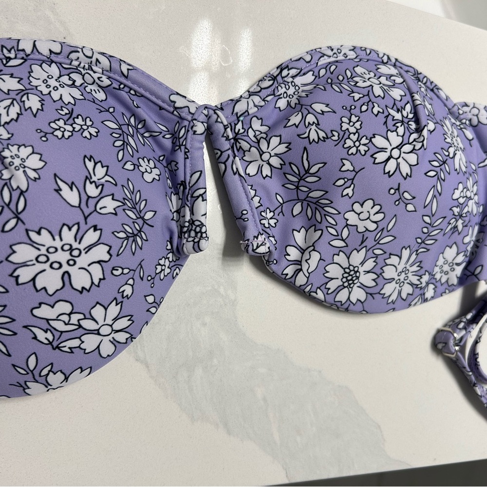 Zaful- Lilac Floral Bikini Set Size Large